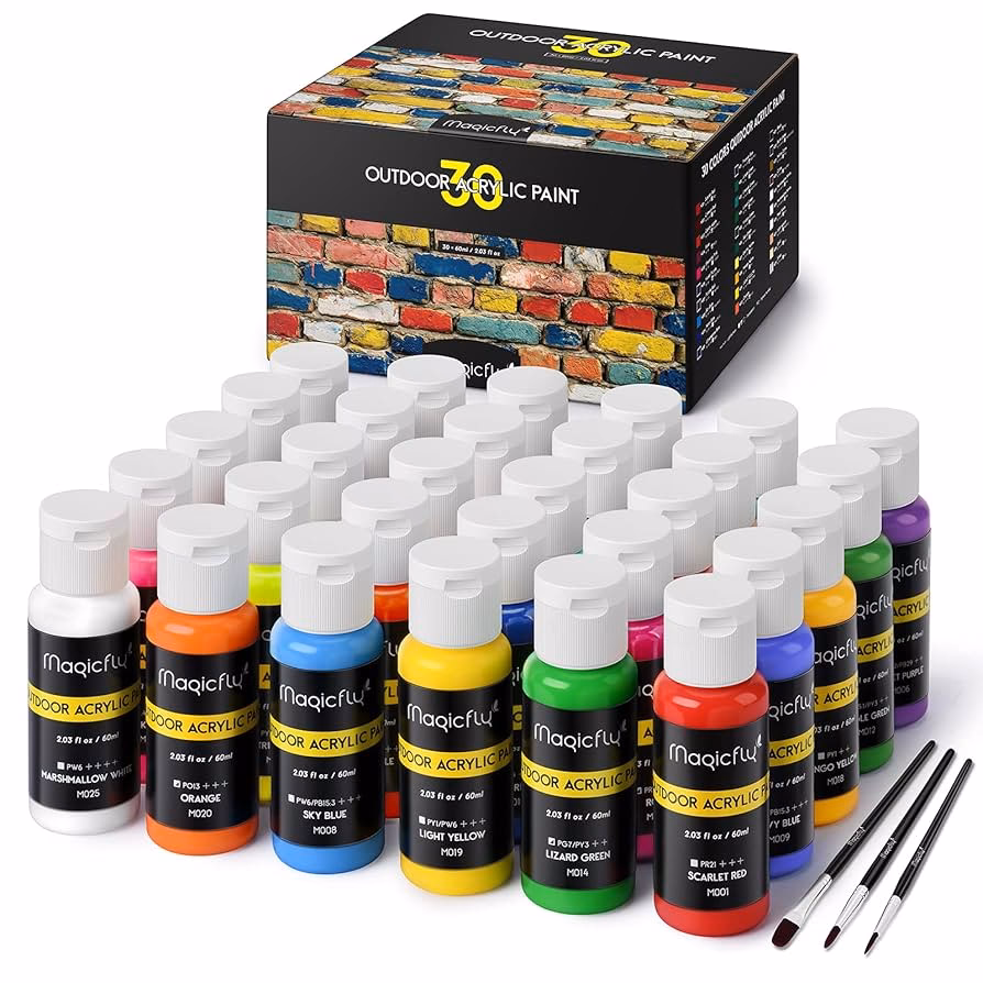 Kun je acrylverf buiten gebruiken?