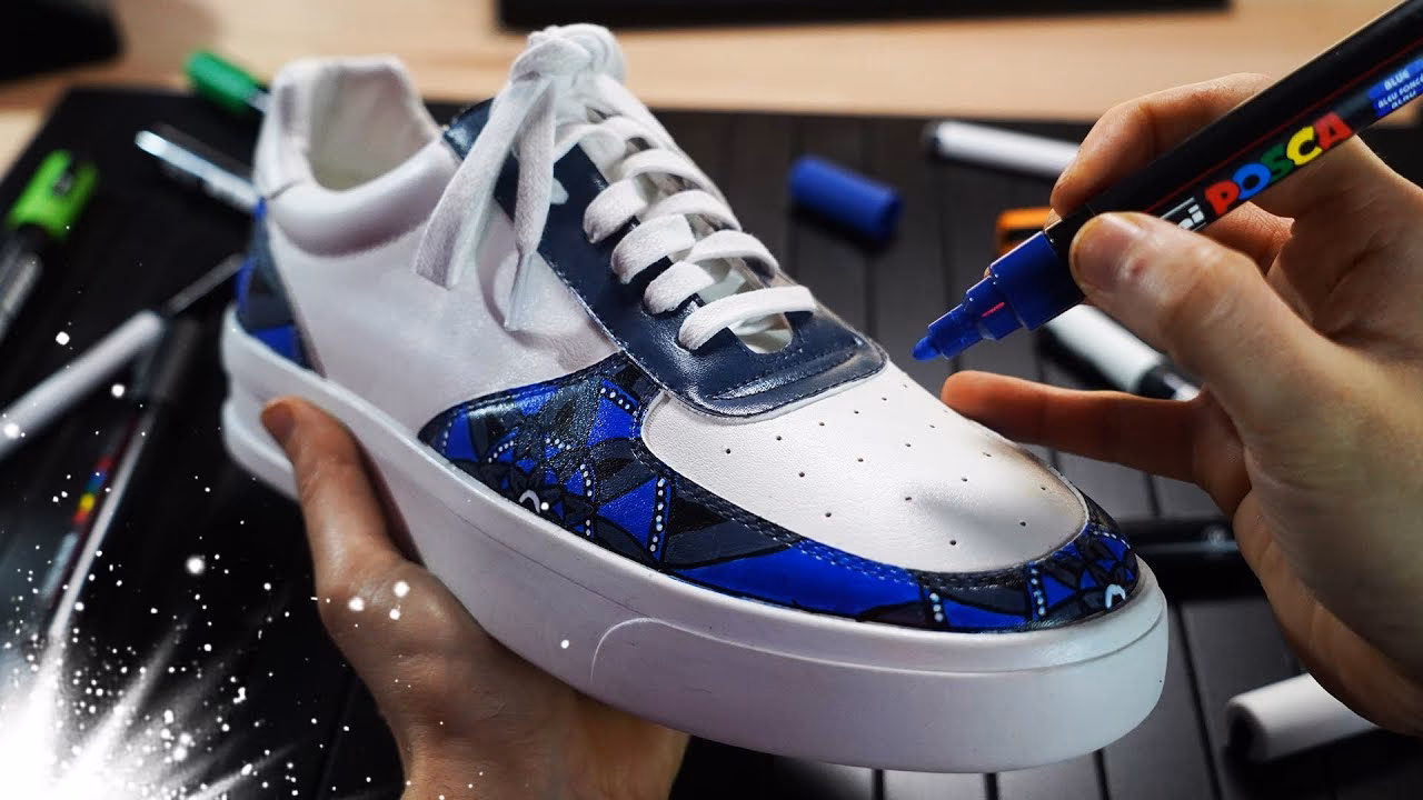 Kan ik schoenen personaliseren met acrylverf?