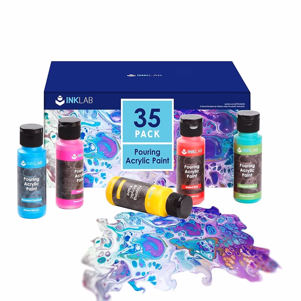 Kan ik inkt over acrylverf gebruiken?