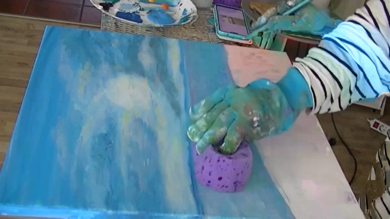 Kun je sponzen gebruiken met acrylverf?