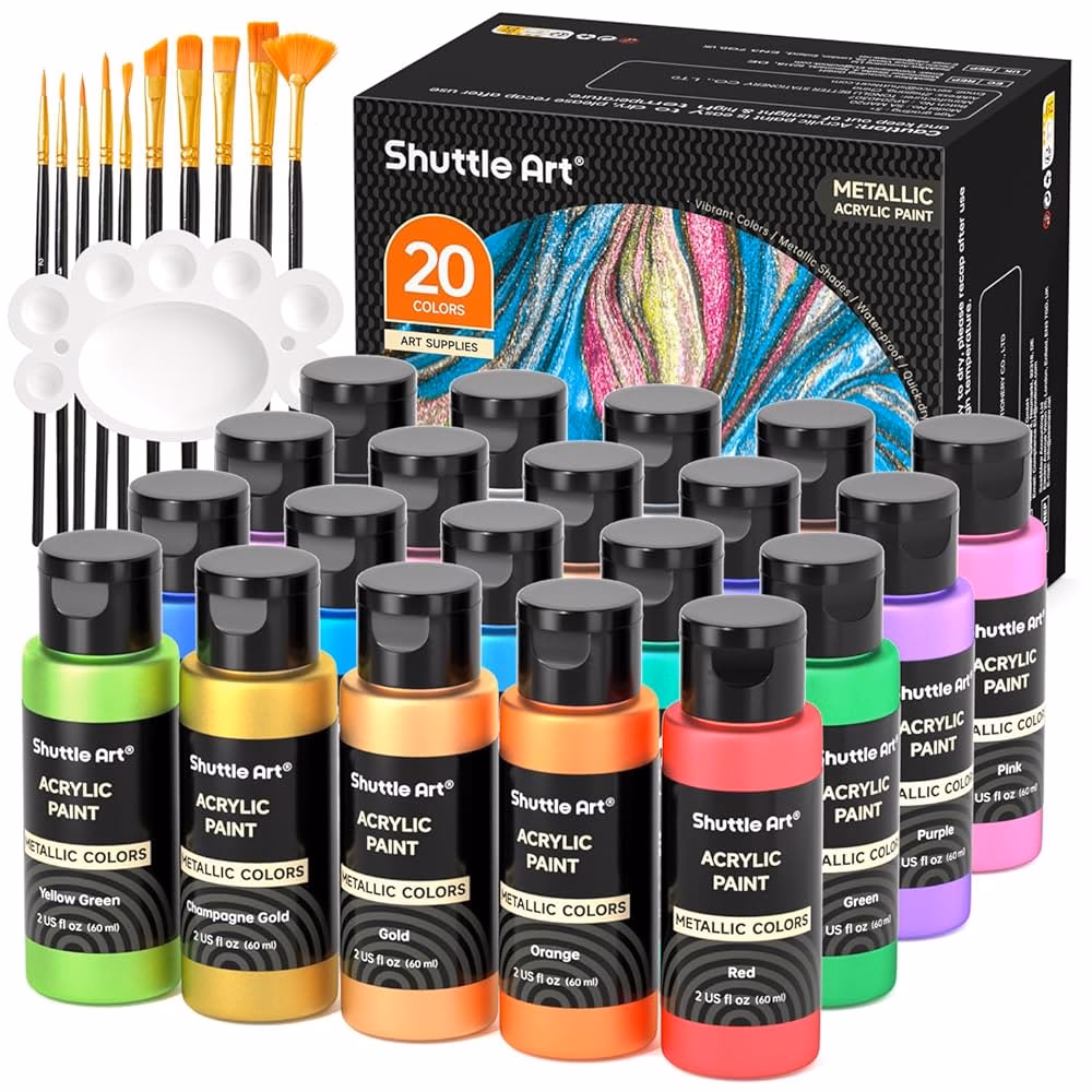 Hoe maak ik metallic acrylverf dekkender?