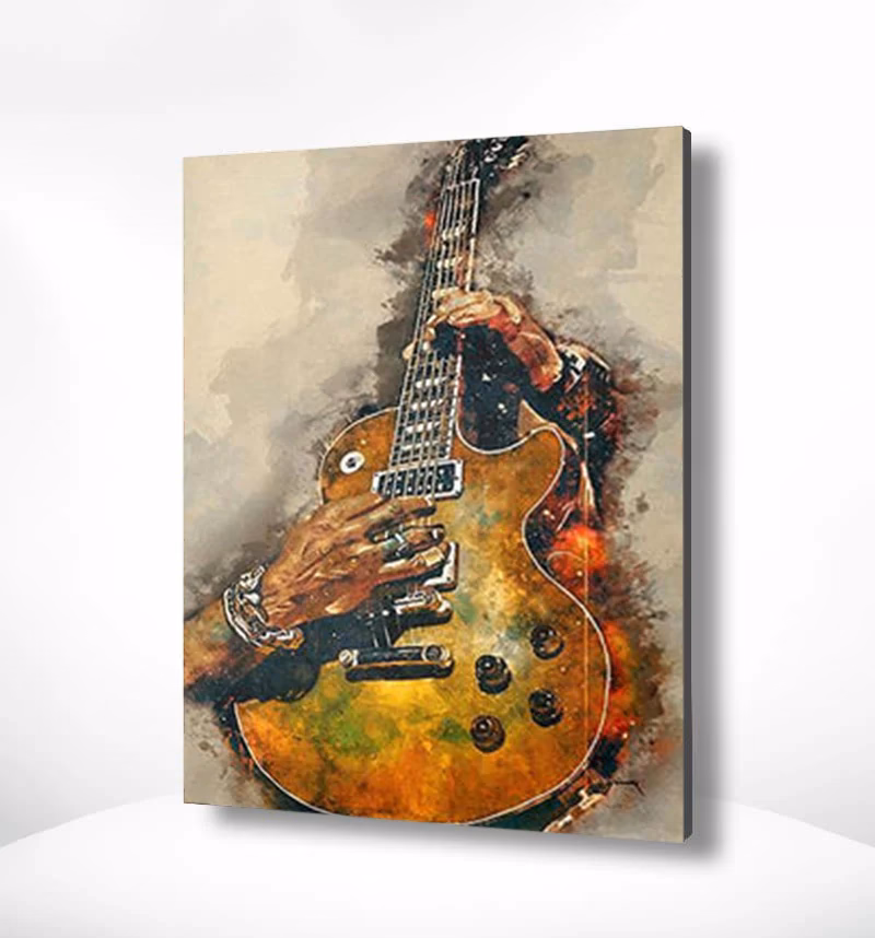 Is het mogelijk om gitaar te spelen met acrylverf?