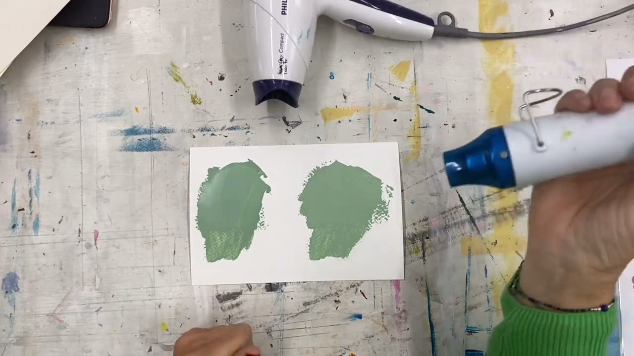 Kan ik acrylverf drogen met een föhn?