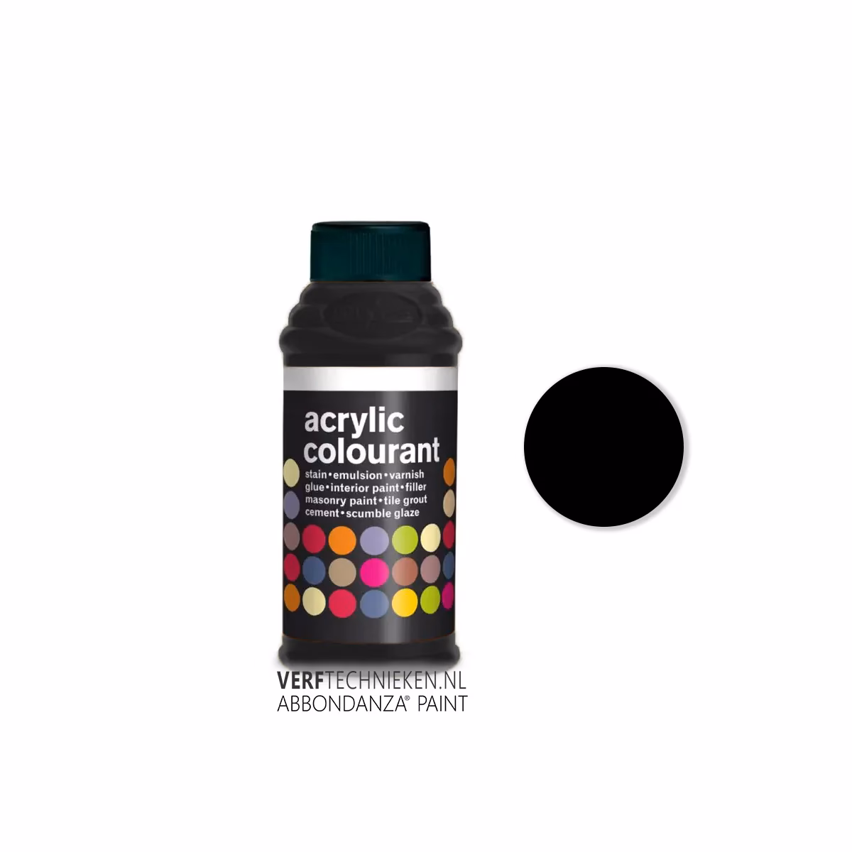 Is acrylverf te zien op zwart canvas?