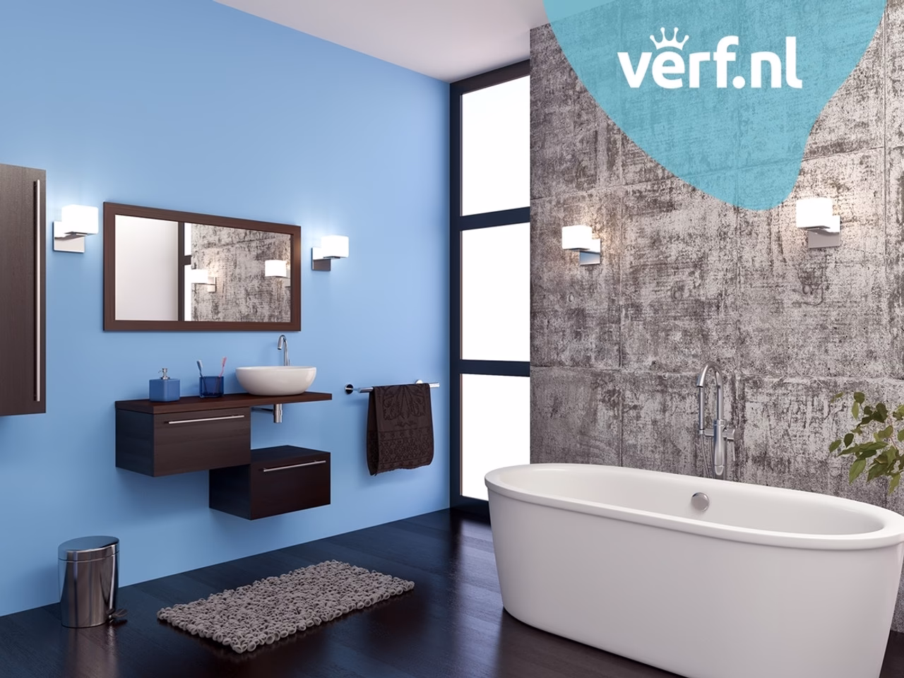 Welke verf bladdert niet af in de badkamer?