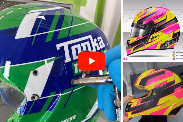 Mag je een helm met spuitverf beschilderen?