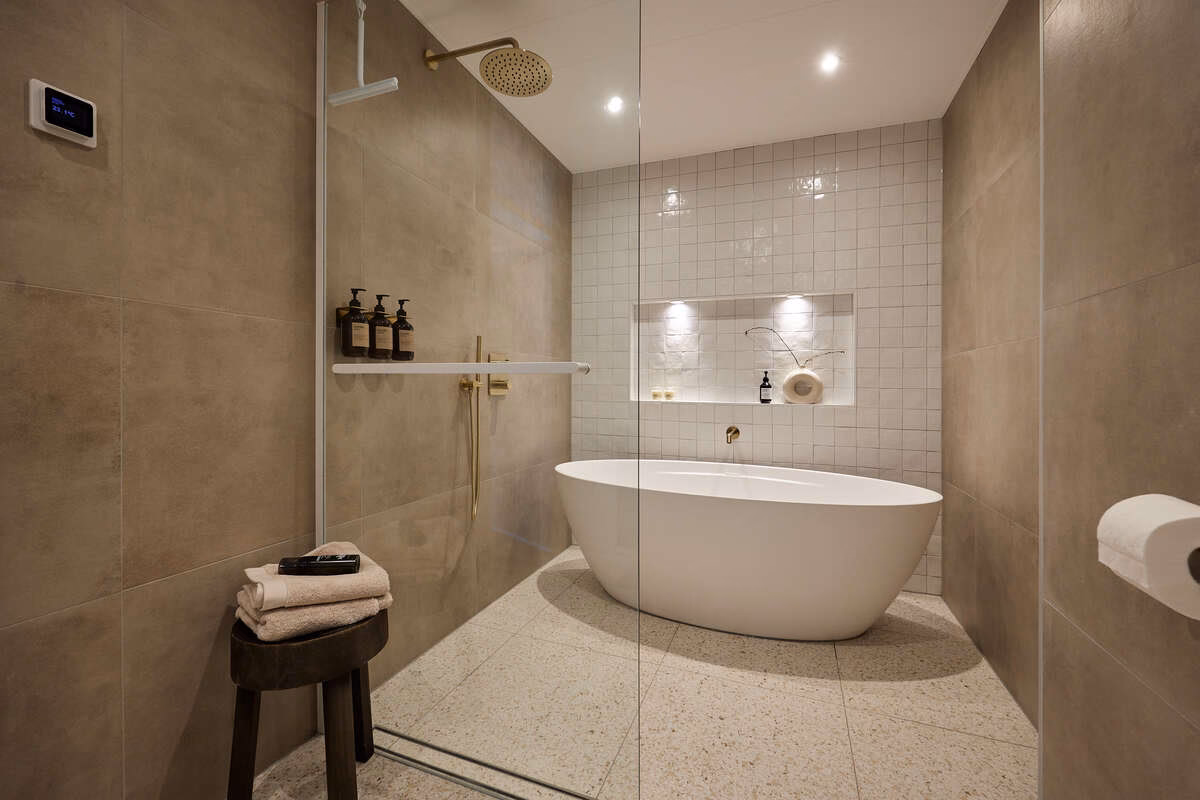 Is beige een goede kleur voor een badkamer?