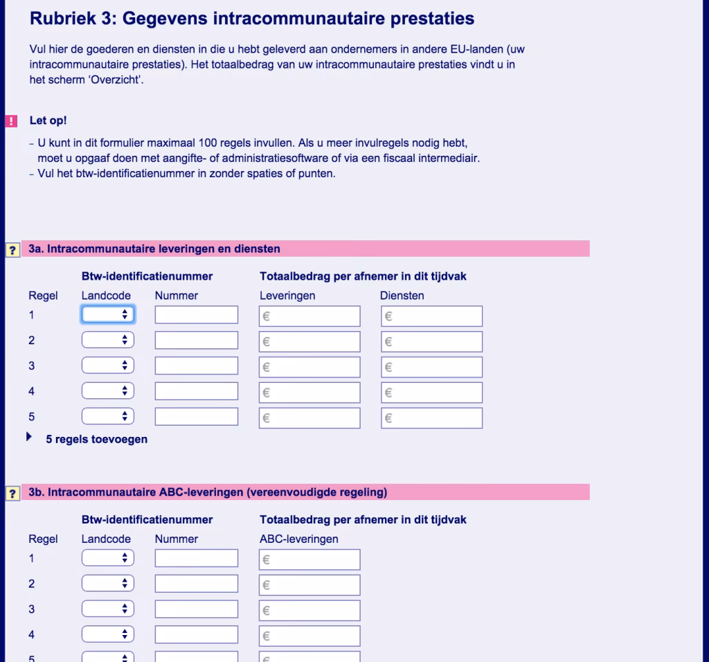 Wat is de intermediair code van de Belastingdienst?