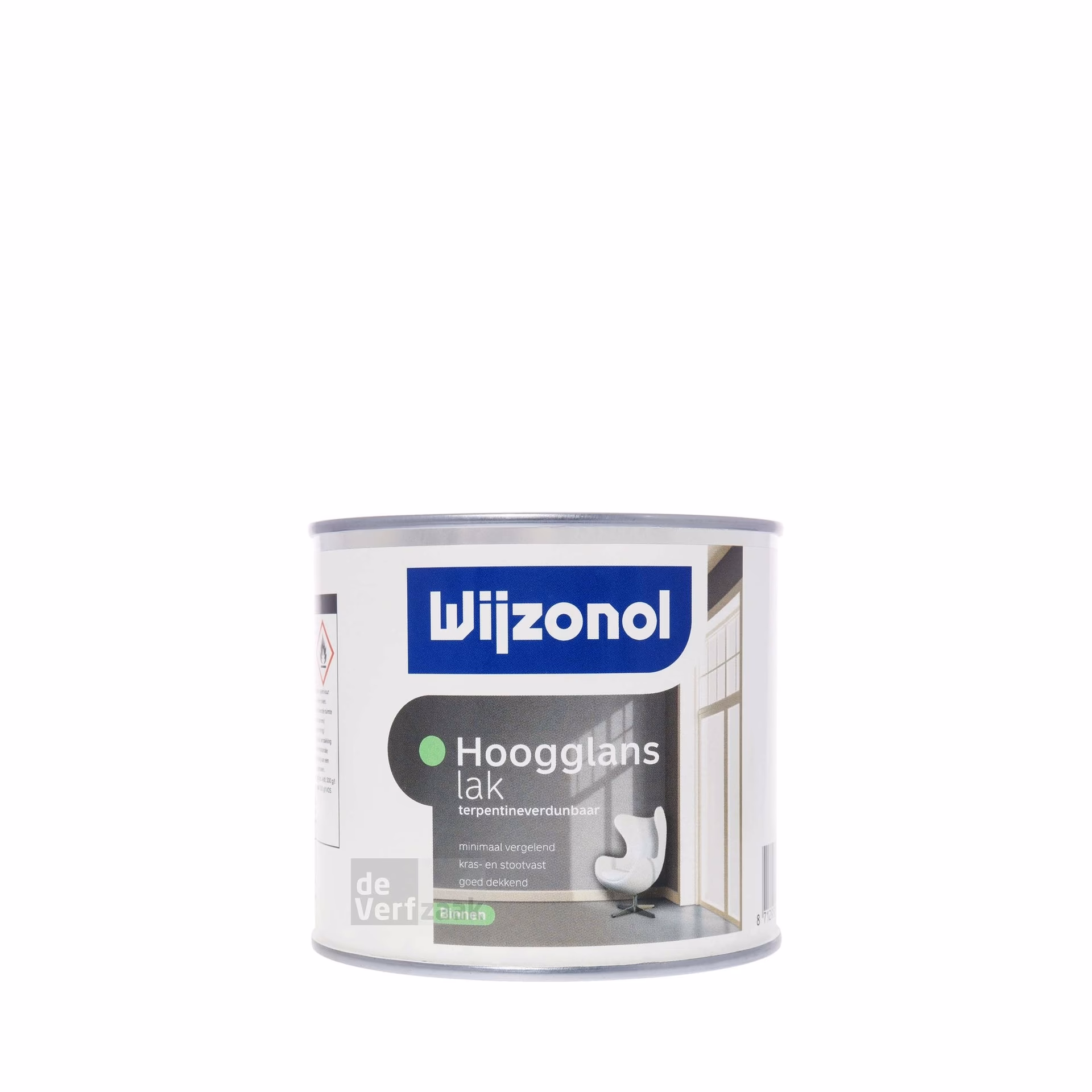 Welke hoogglans verf op terpentinebasis is geschikt voor binnenshuis gebruik?