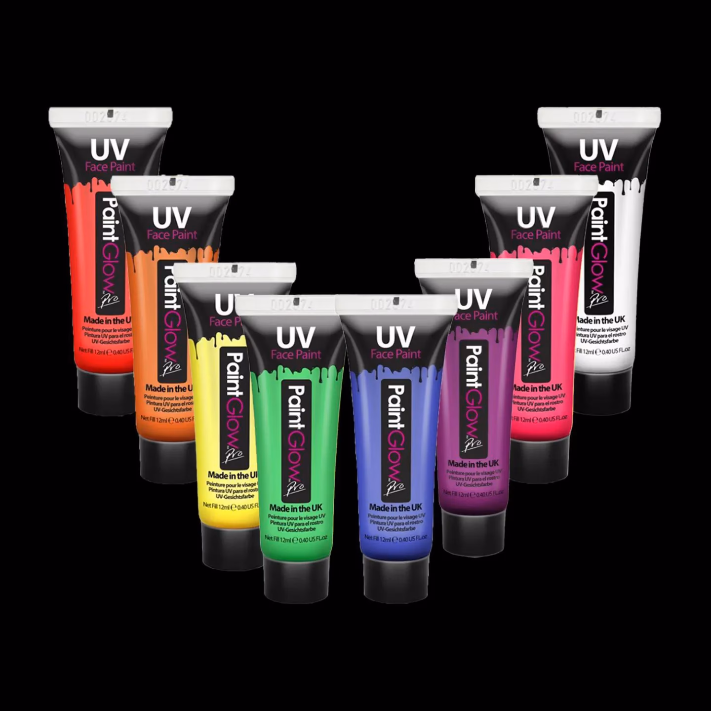 Welke kleuren geven licht in blacklight?