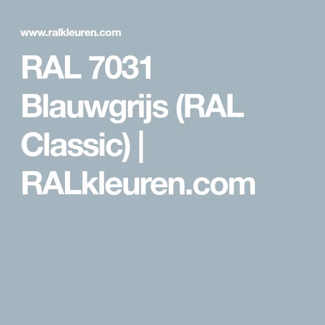 Welke RAL-kleur is blauw-grijs?