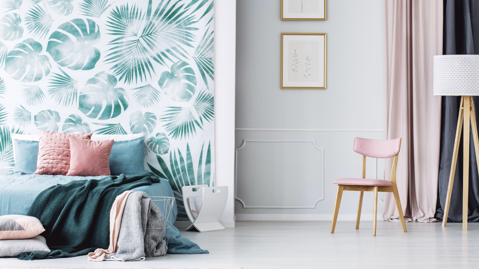 Hoe combineer je behang en verf?