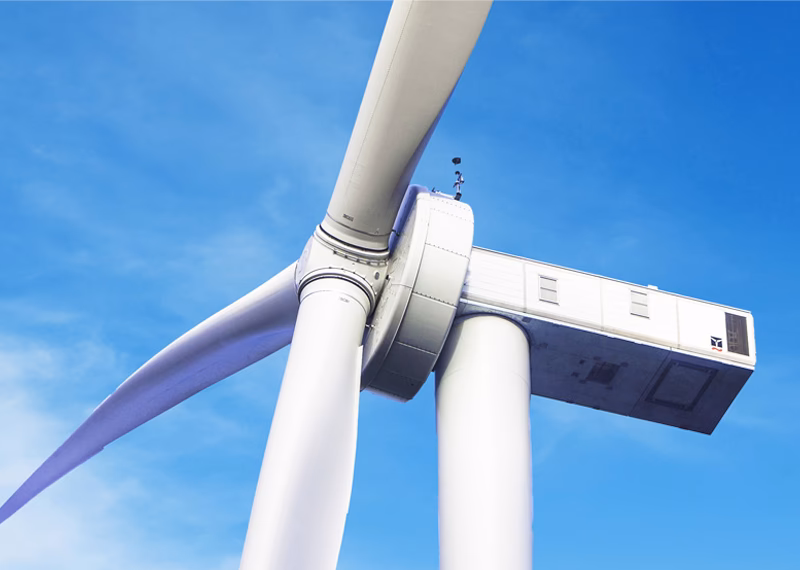 Waar is een windturbine van gemaakt?