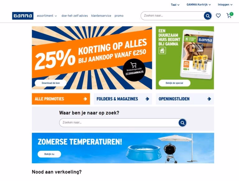 Hoeveel korting GAMMA?