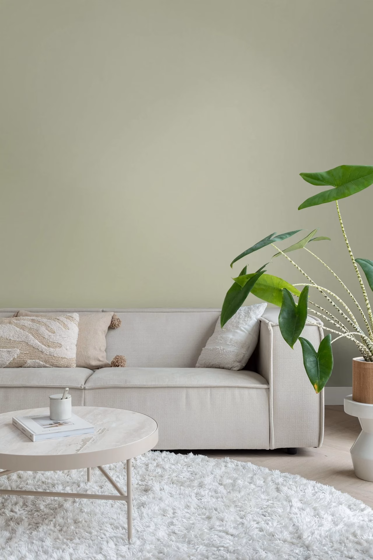 Passen grijs en groen bij elkaar in een woonkamer?