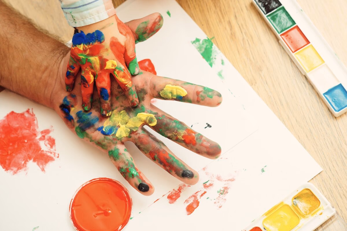 Welke verf gebruiken voor handafdruk baby?