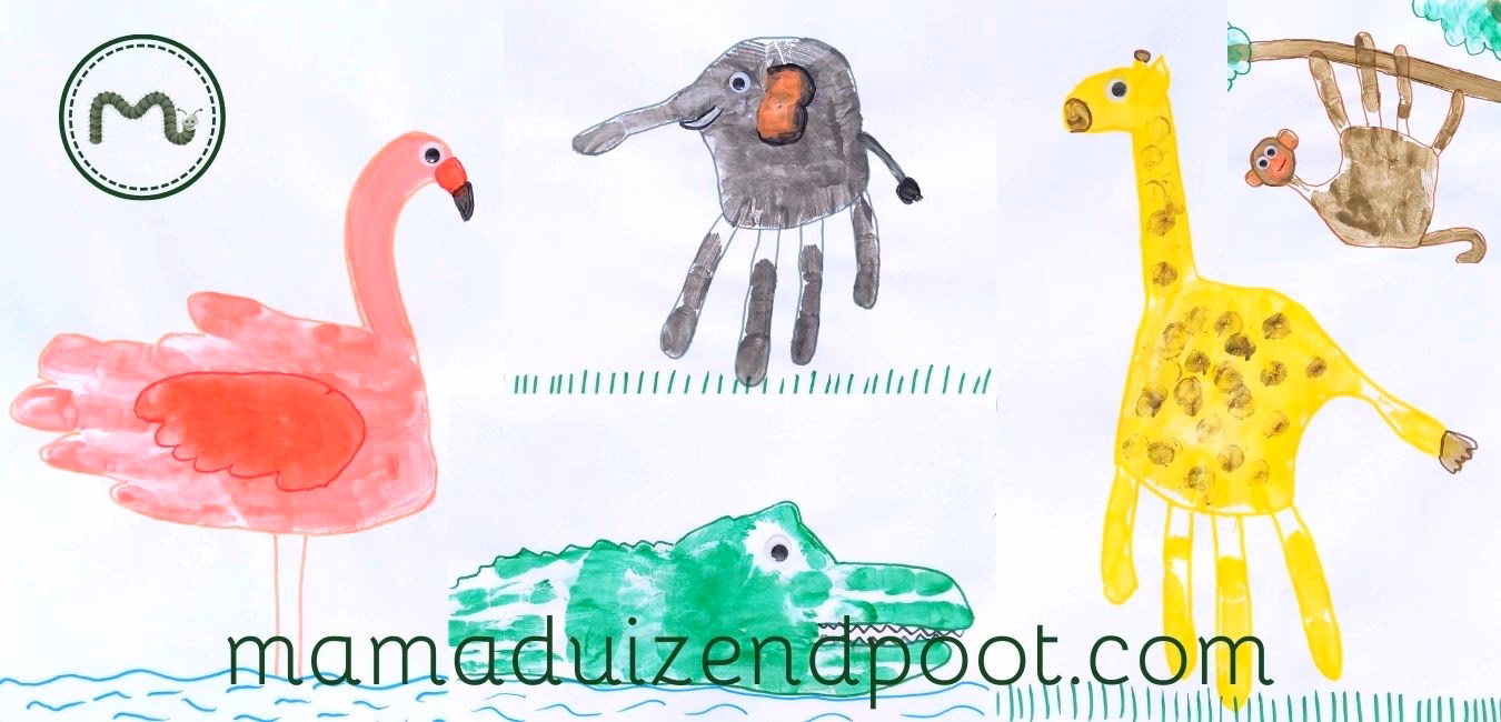 Hoe maak je een babyhandafdruk met verf?