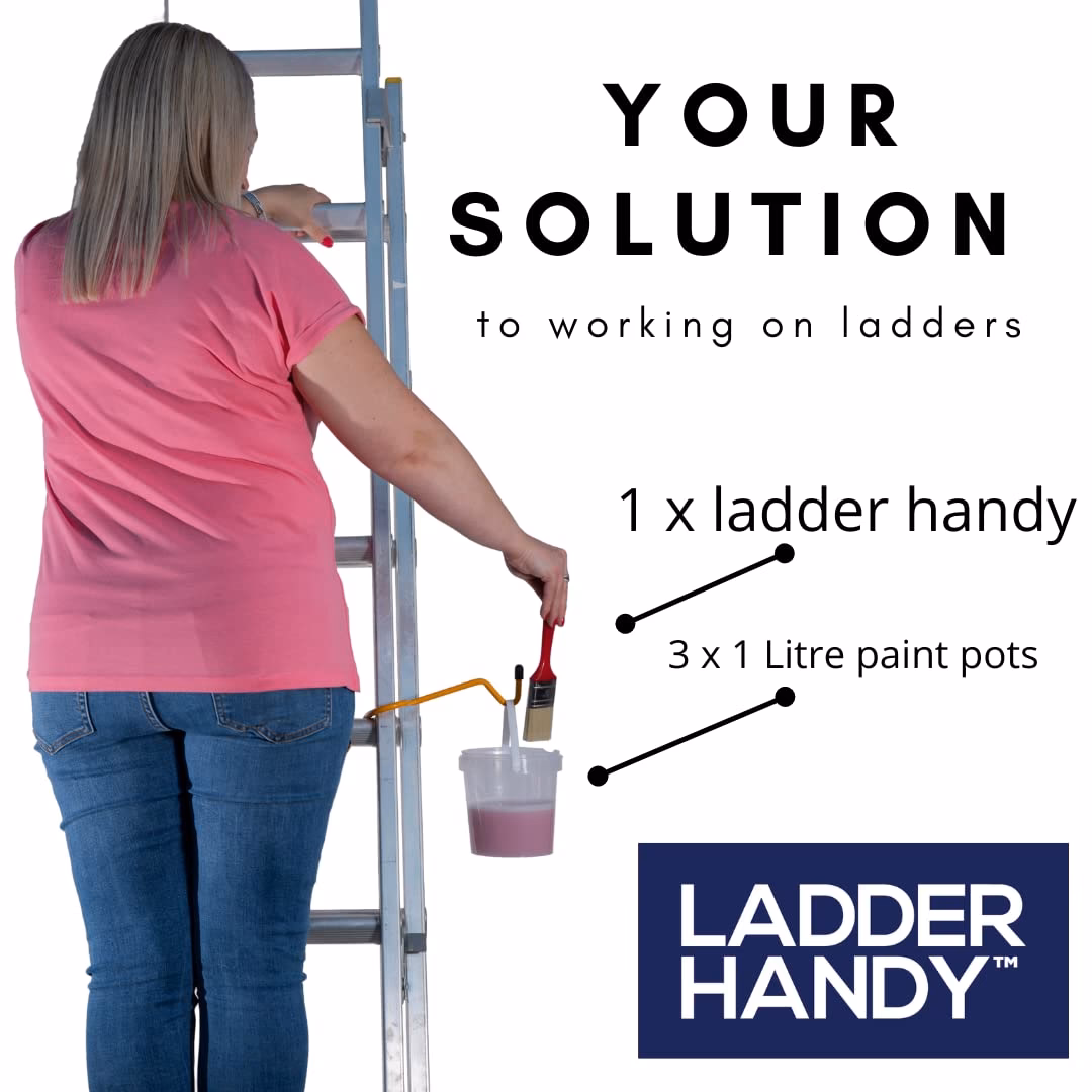 Hoe houd je verf vast op een ladder?