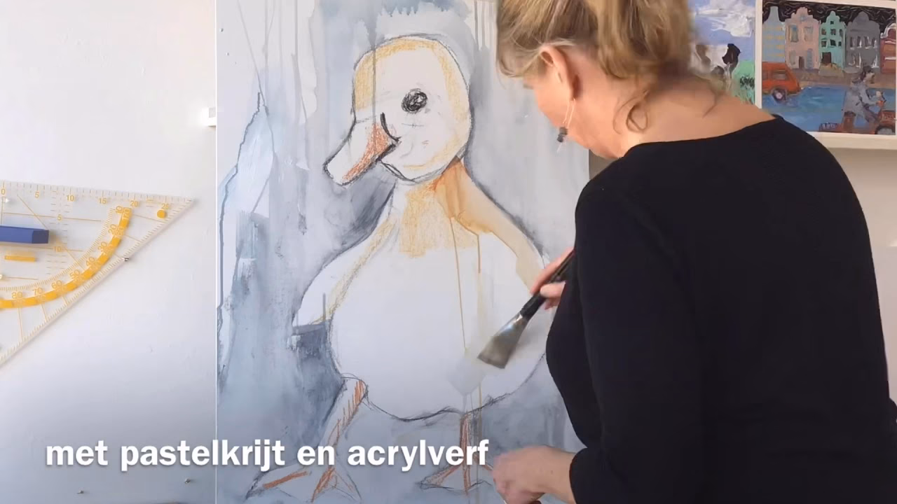 Kun je houtskool gebruiken op acrylverf?