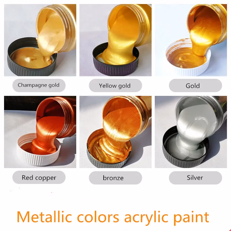 Hoe maak je goudbruine kleur met acrylverf?