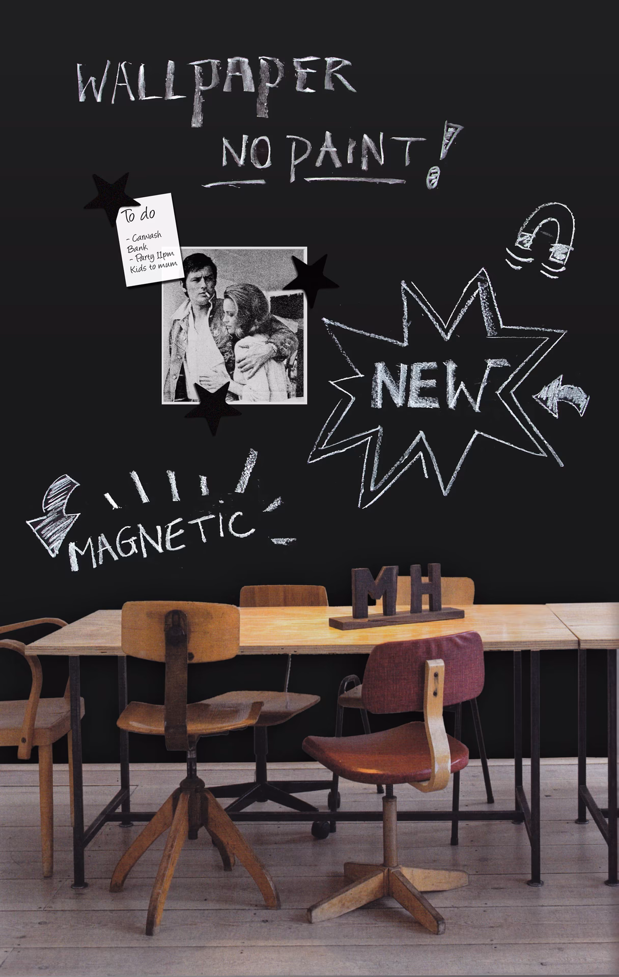 Is het moeilijk om over een krijtbordmuur te schilderen?