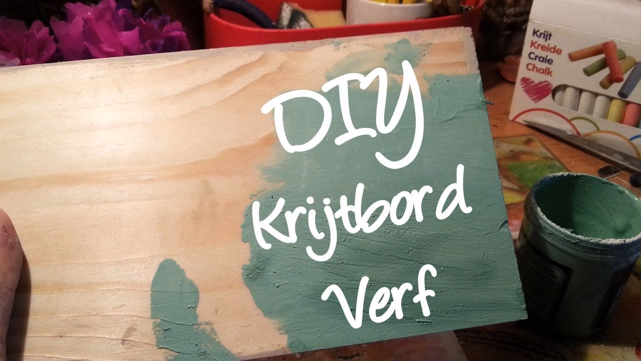 Op welke soort verf kun je met krijt schrijven?