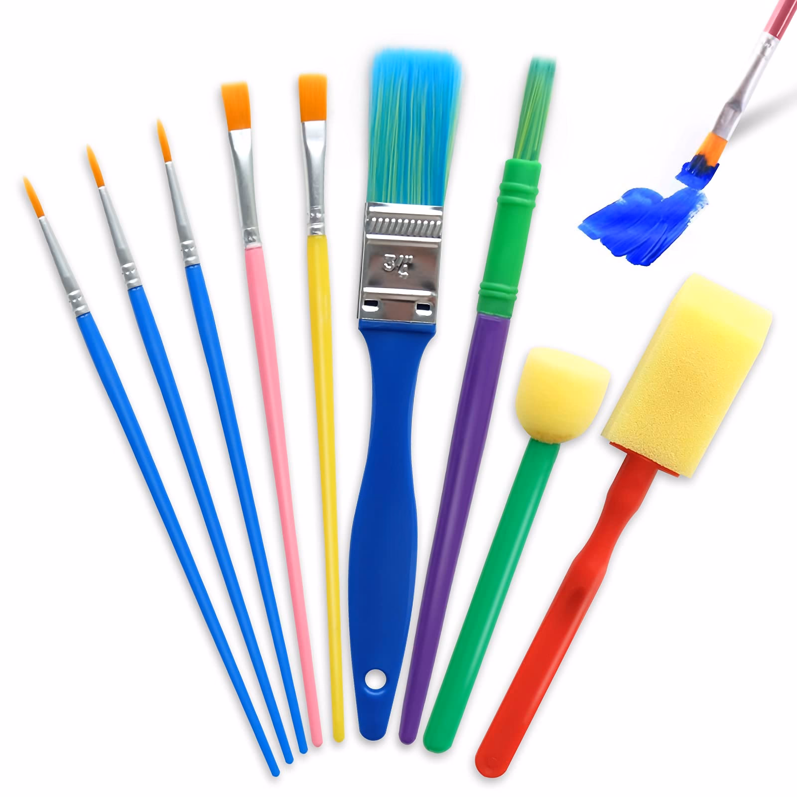 Waarom moeten jonge kinderen de breedste kwasten gebruiken?