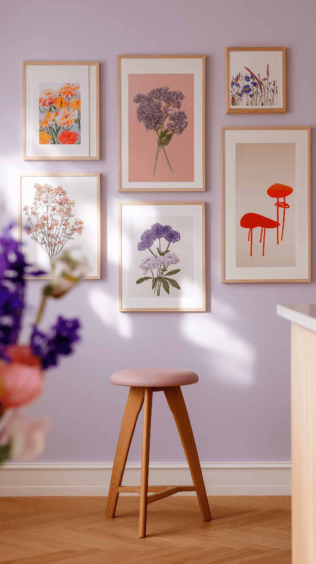 Welke kleuren passen goed bij paars?