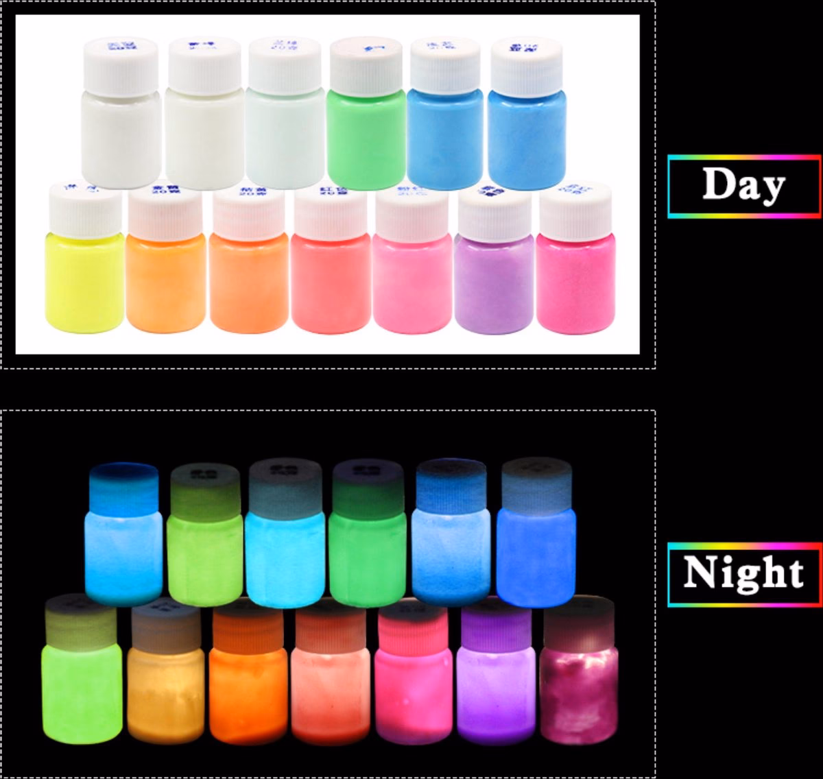 Kan ik glow-in-the-darkverf mengen met acrylverf?