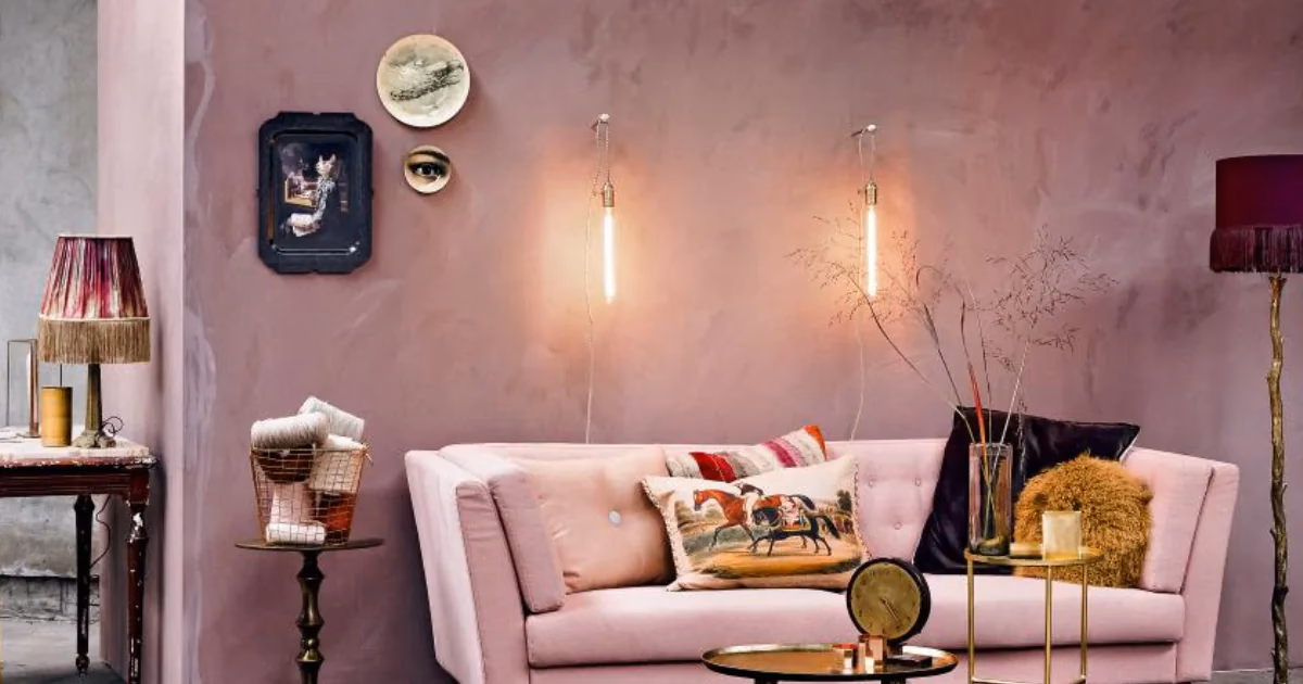 Is roze een goede kleur voor een woonkamer?