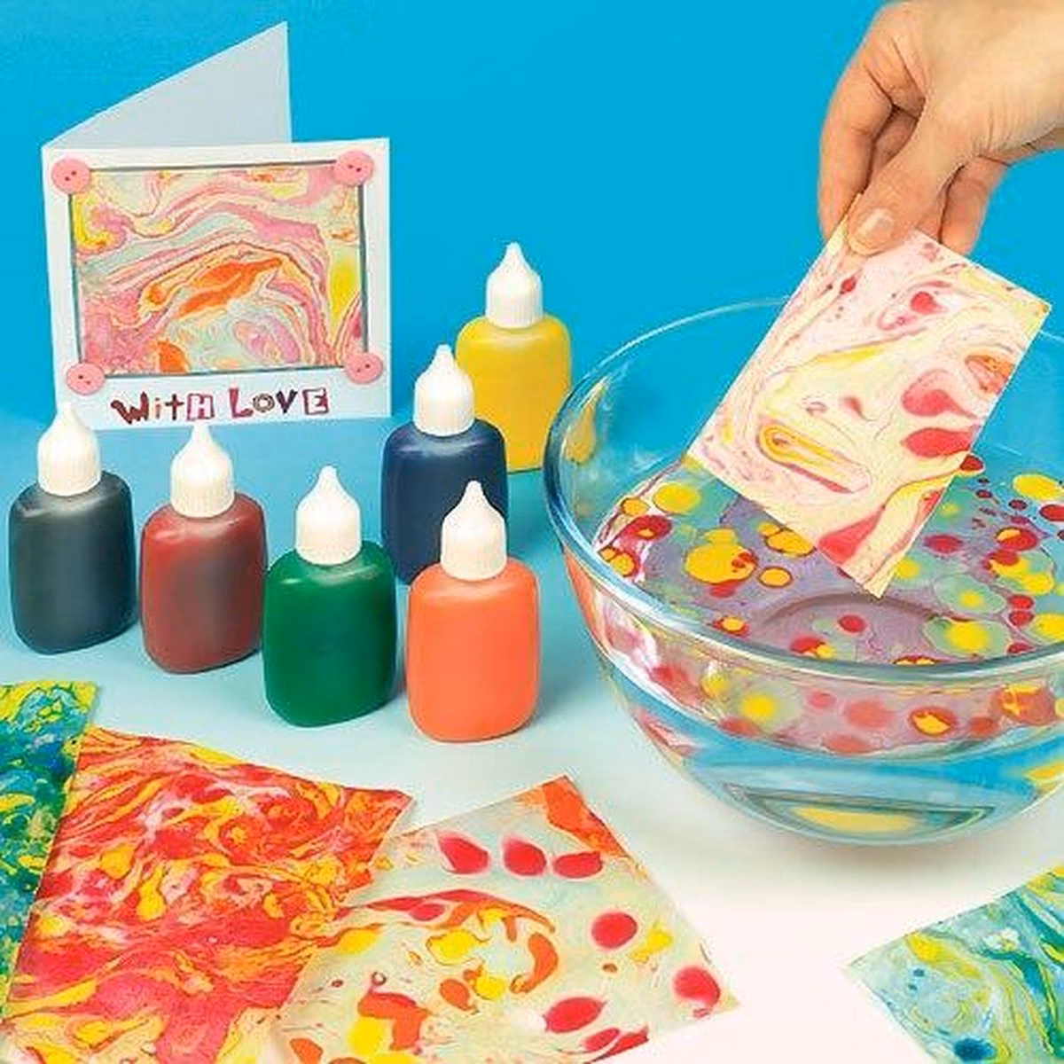 Kun je marmeren met acrylverf?