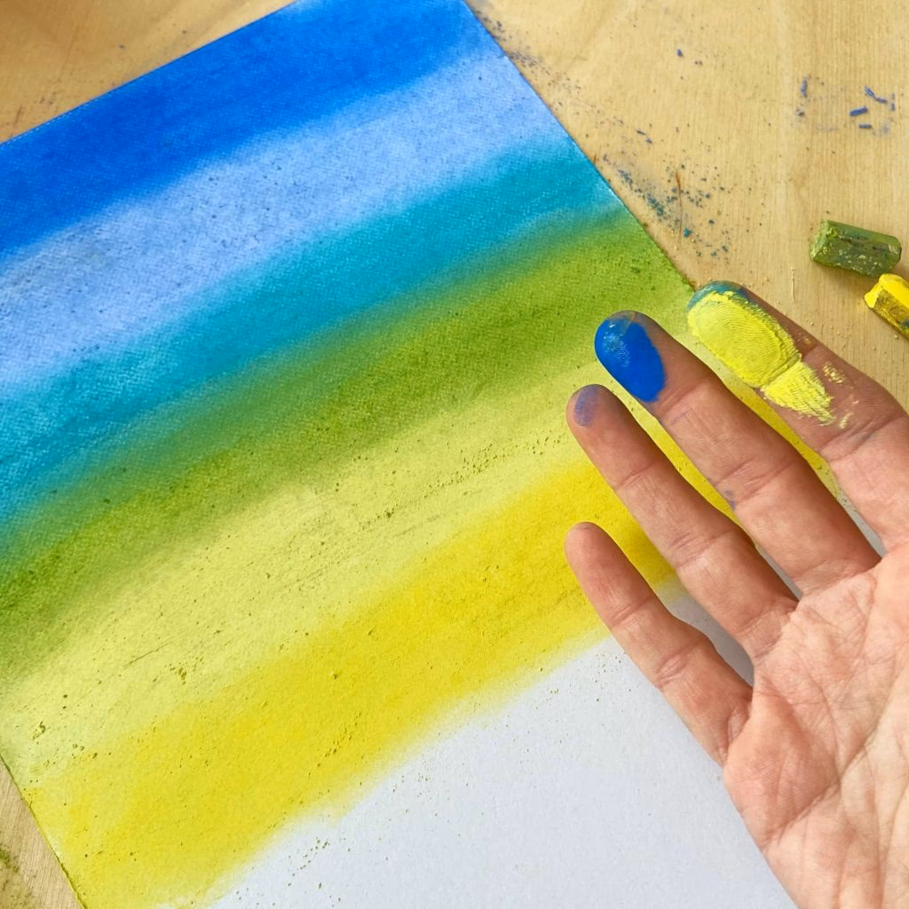 Kun je pastelkrijt over elkaar heen aanbrengen?