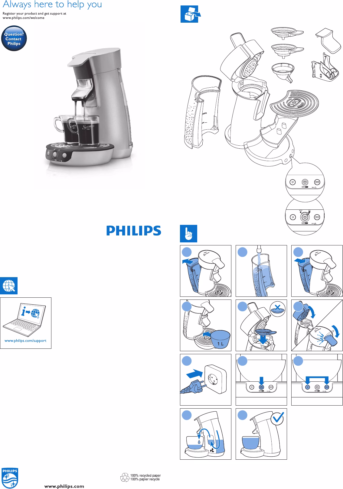 Hoe reset ik mijn Senseo?