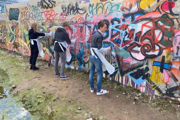 Welk soort verf wordt gebruikt voor street art?