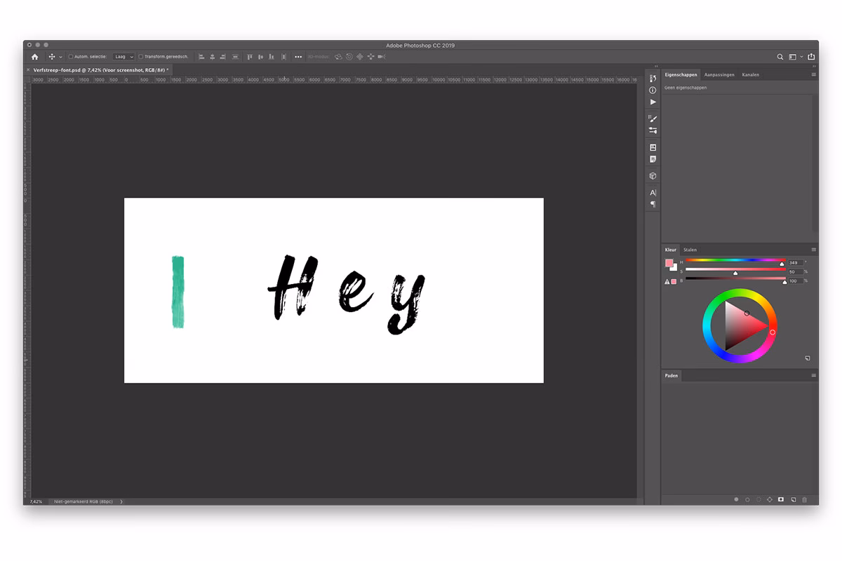 Hoe heet schrijven met een penseel?