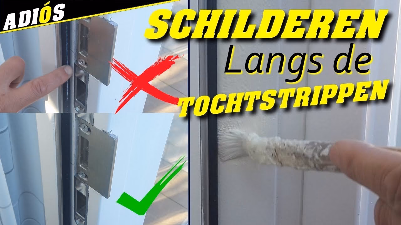 Hoe verwijder ik verf van tochtstrips?