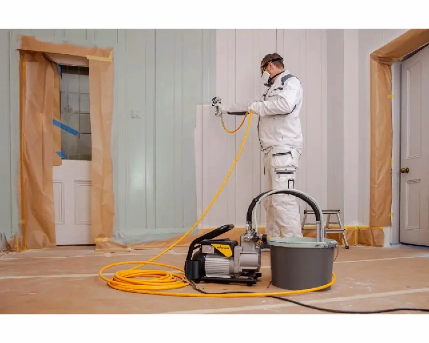 Kan ik metselwerkverf gebruiken in een Wagner-spuitmachine?