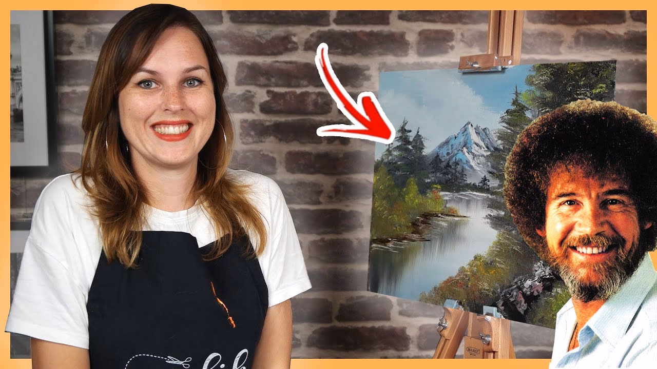 Met wat voor soort verf schilderde Bob Ross?