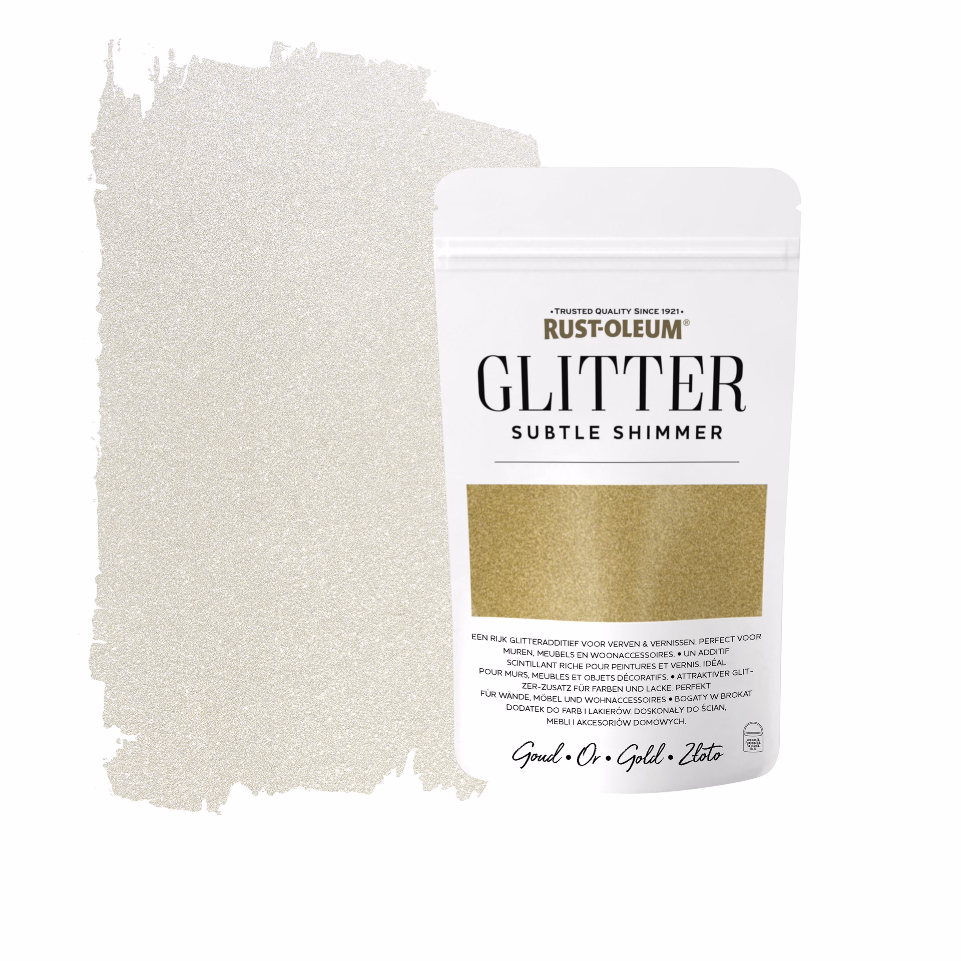 Kun je glitter in witte verf doen?