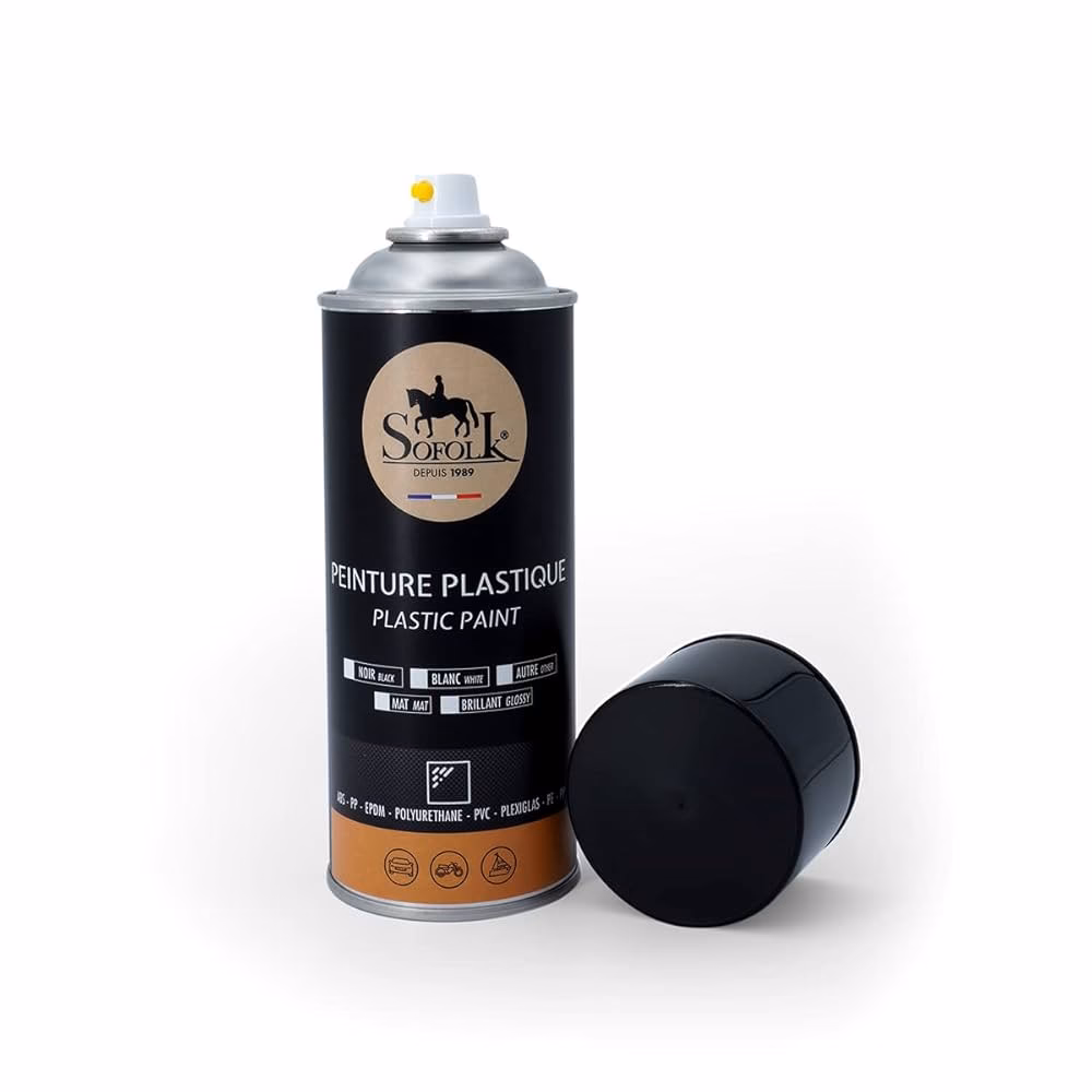 Blijft zwarte spuitverf plakken op plastic?